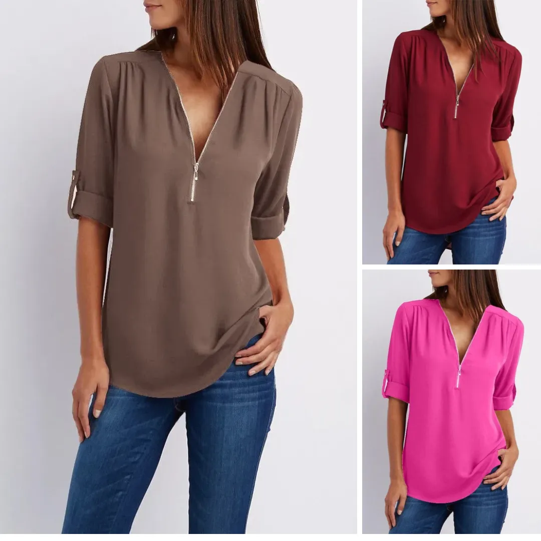 Otina - Long Sleeve Blouse