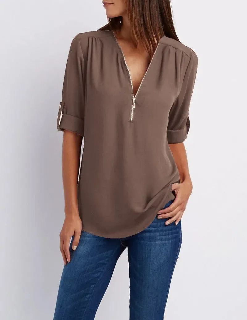 Otina - Long Sleeve Blouse