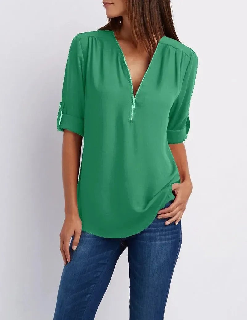 Otina - Long Sleeve Blouse