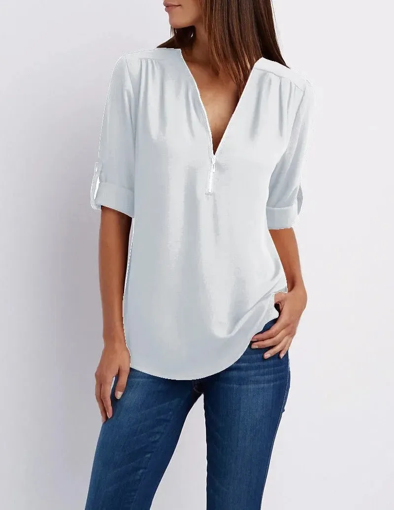 Otina - Long Sleeve Blouse