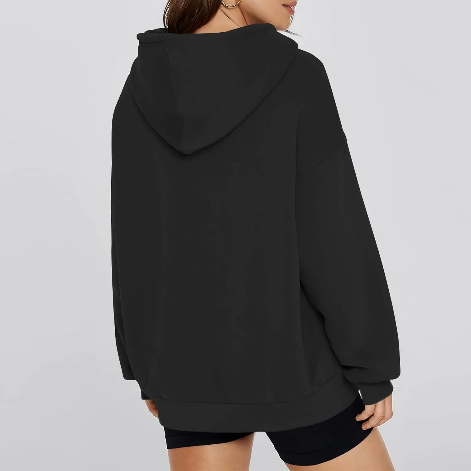 Oversized Hoodie for Women Fleece Sweatshirt with Kangaroo Pockets Long Sleeve Sweaters Pullover Fall Preppy Clothes