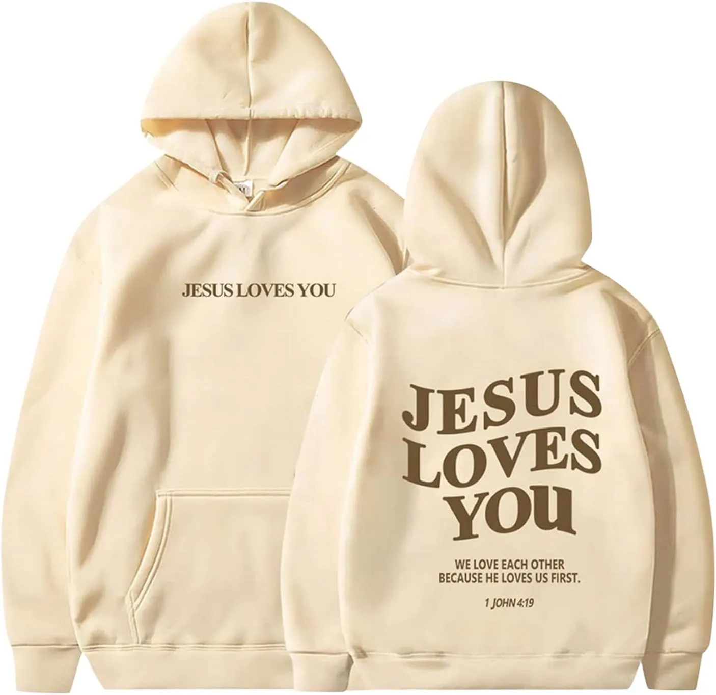 Oversized Hoodies For Women Pray About It As Much As You Think About It Letter Print Pullover Tops With Pocket Fall Winter