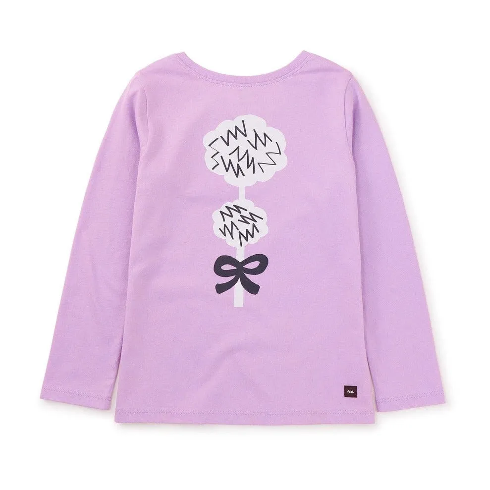 Poodle & Bow Graphic Tee -Sheer Lilac by Tea Collection FINAL SALE