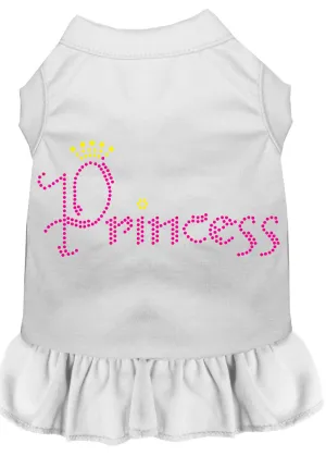 Princess Rhinestone Dress White Lg