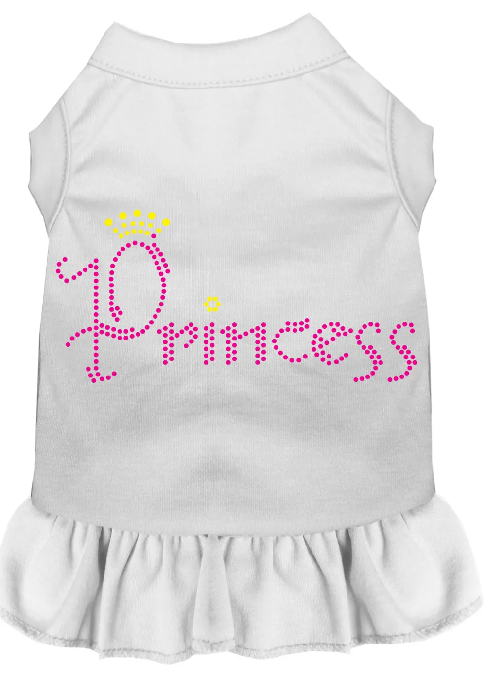 Princess Rhinestone Dress White Lg