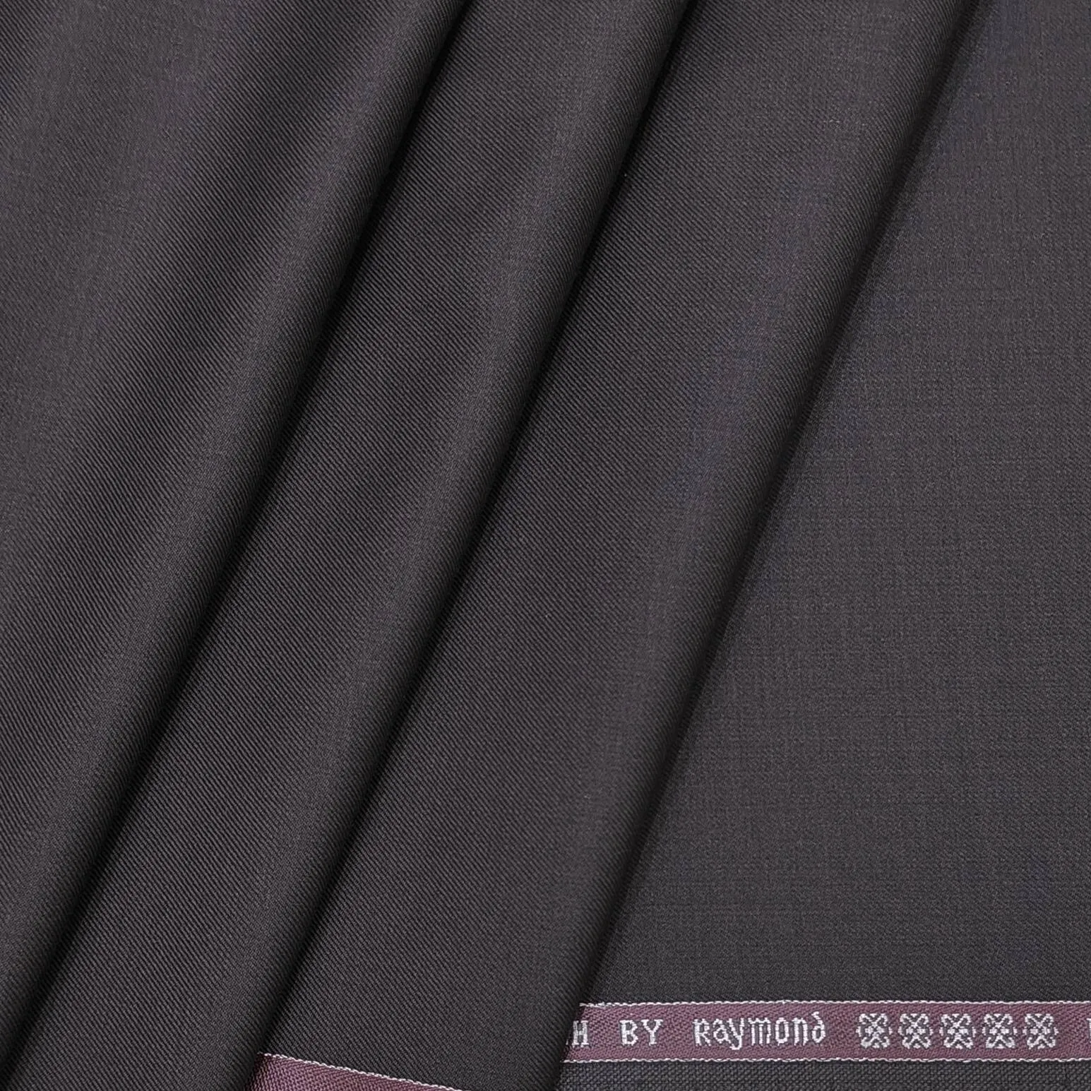 Raymond 90s Count Poly Wool Dark Plain Brown Blazer fabric