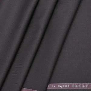 Raymond 90s Count Poly Wool Dark Plain Brown Blazer fabric