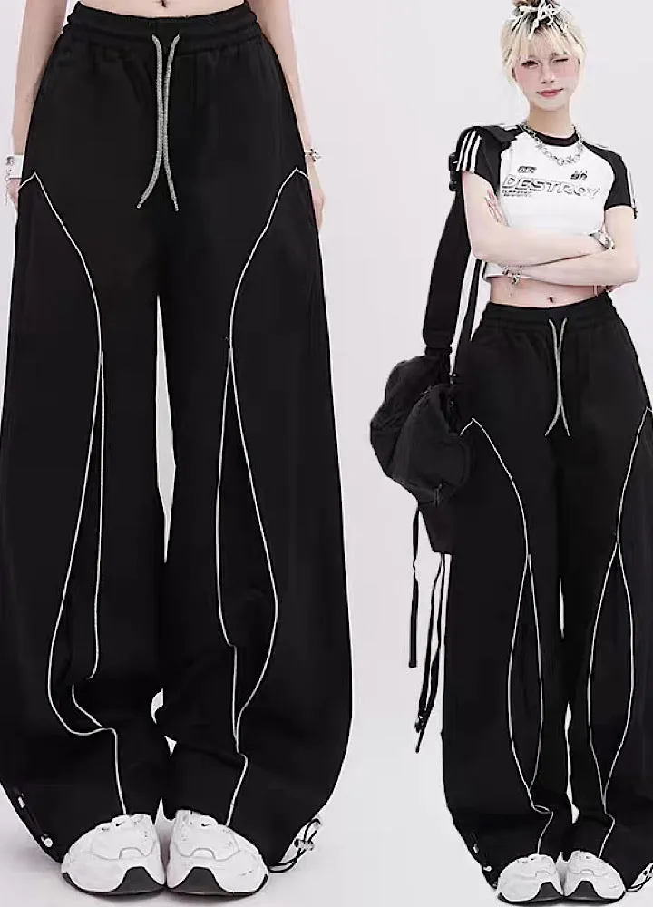 【Rayohopp】Overall sharp line design simple balloon pants  RH0091