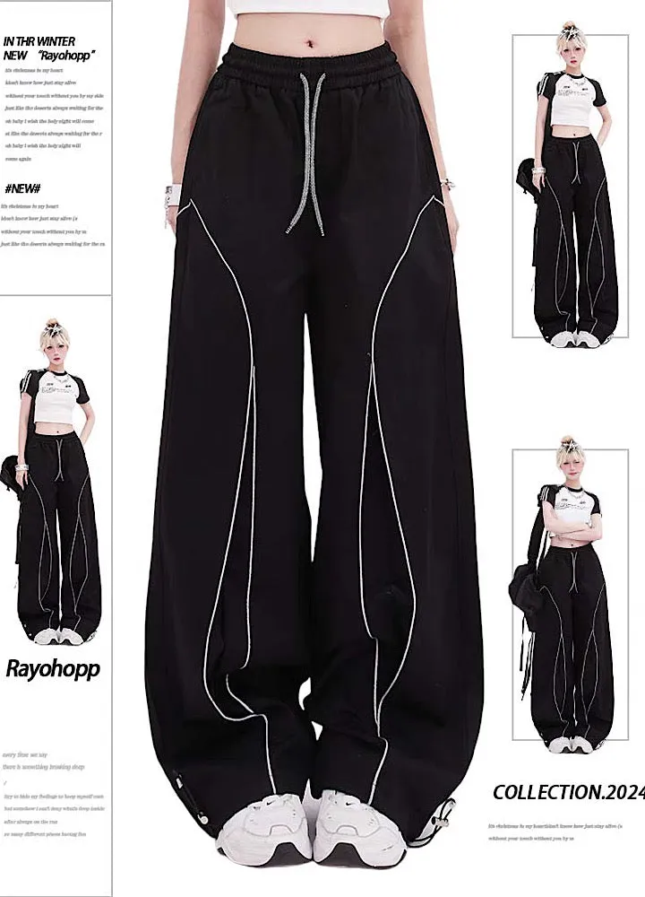 【Rayohopp】Overall sharp line design simple balloon pants  RH0091