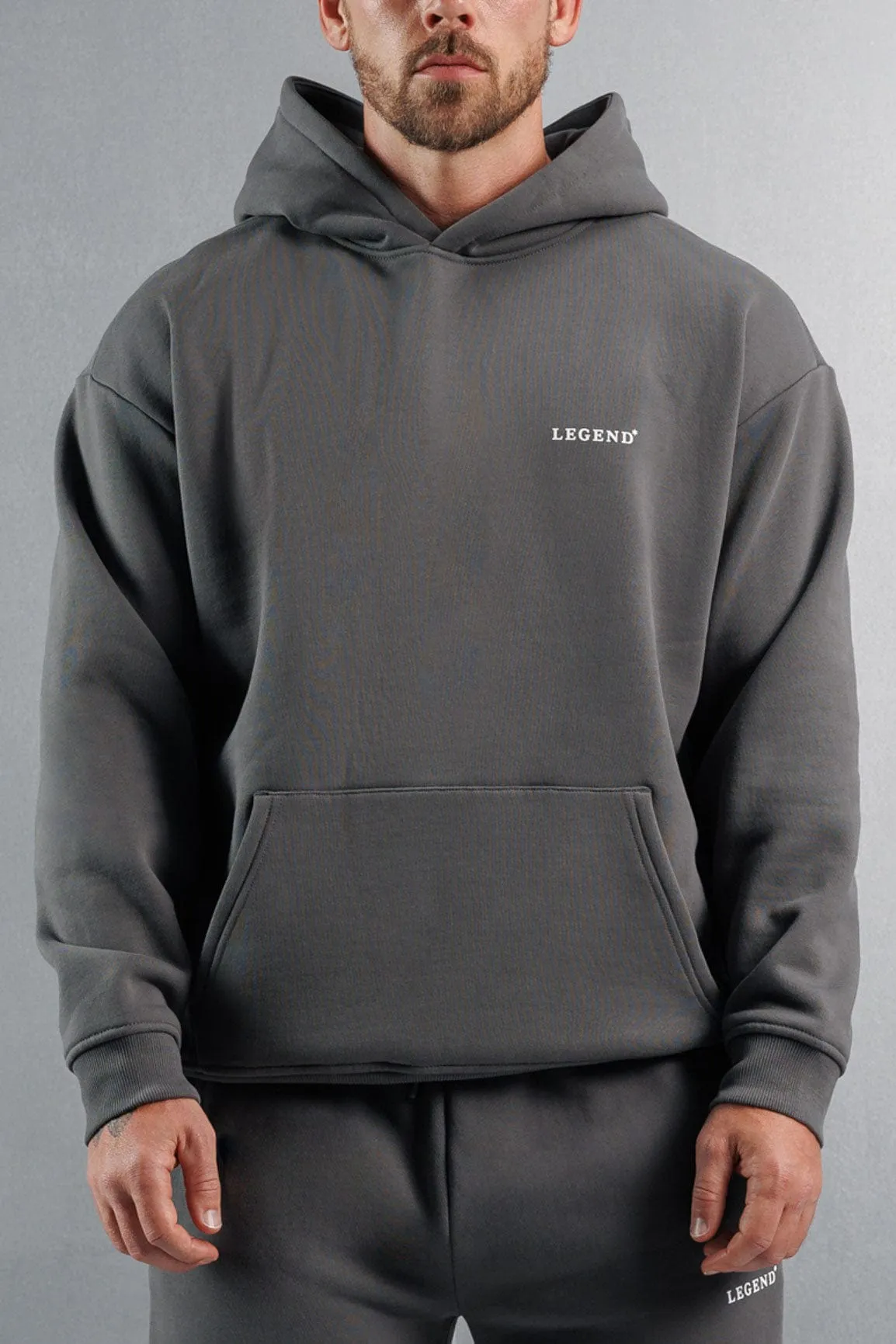 RELAXED HOODIE - DARK GREY