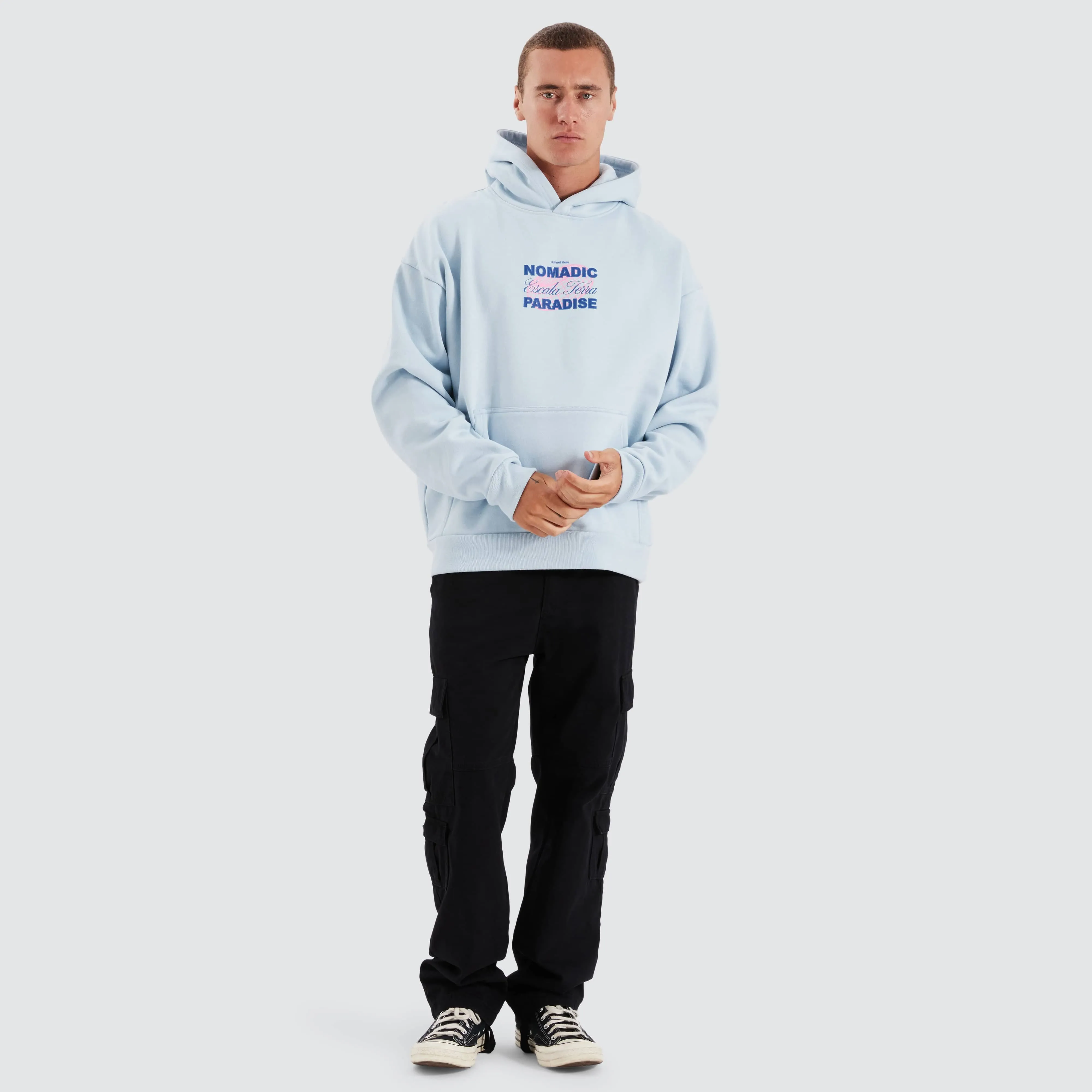 Rescue Oversized Hoodie Baby Blue