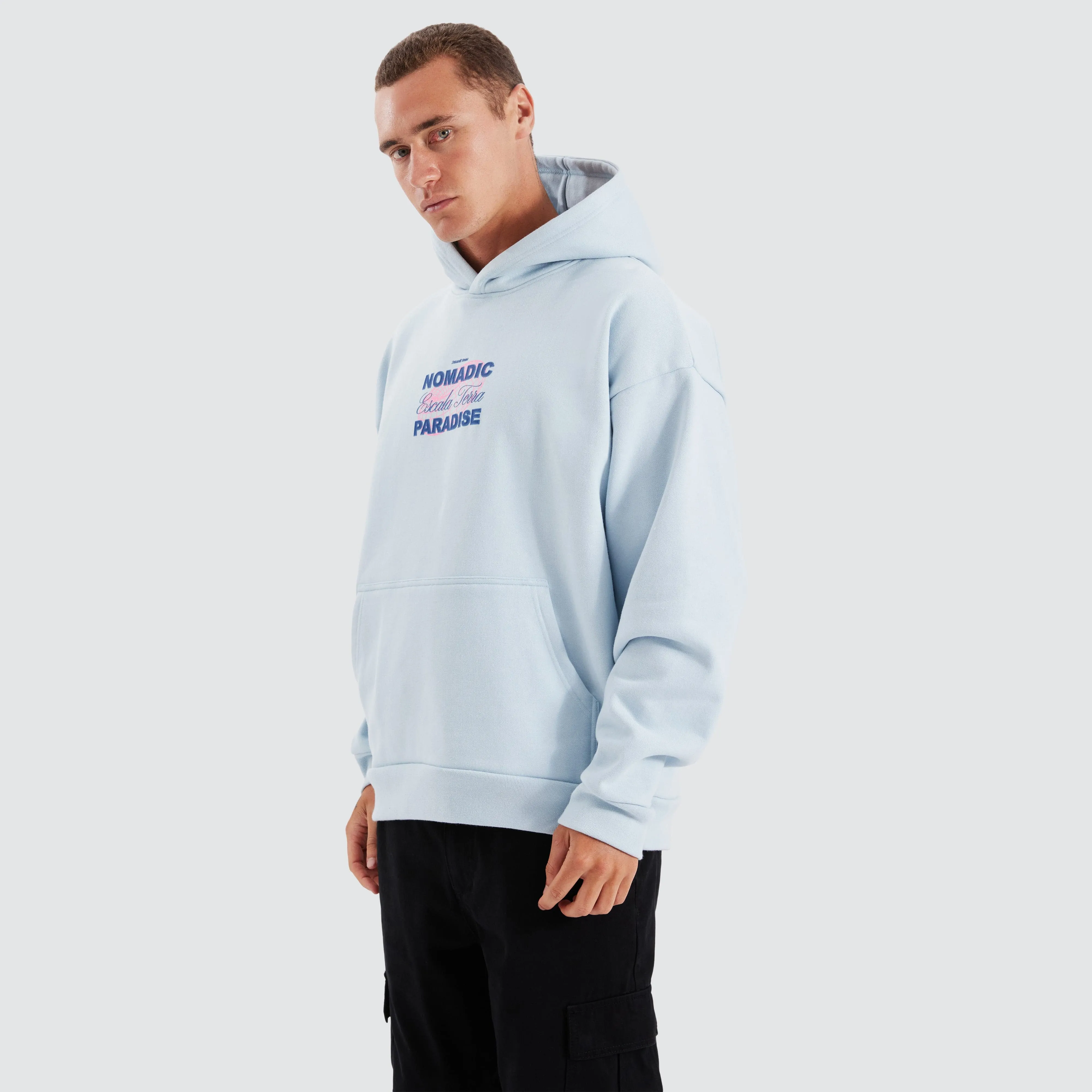 Rescue Oversized Hoodie Baby Blue