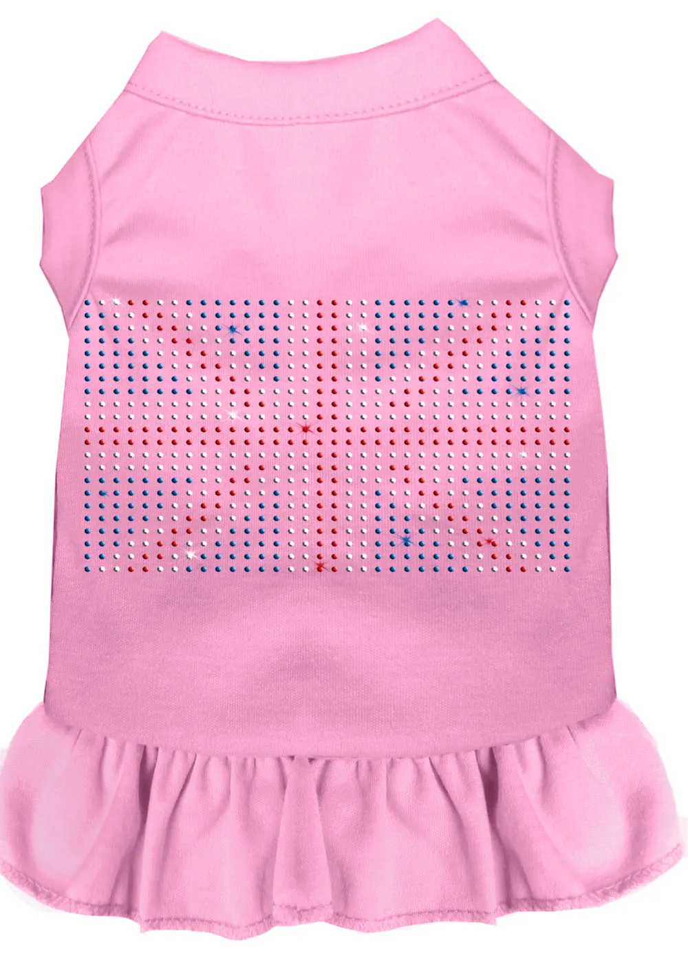 Rhinestone British Flag Dress Light Pink 4x