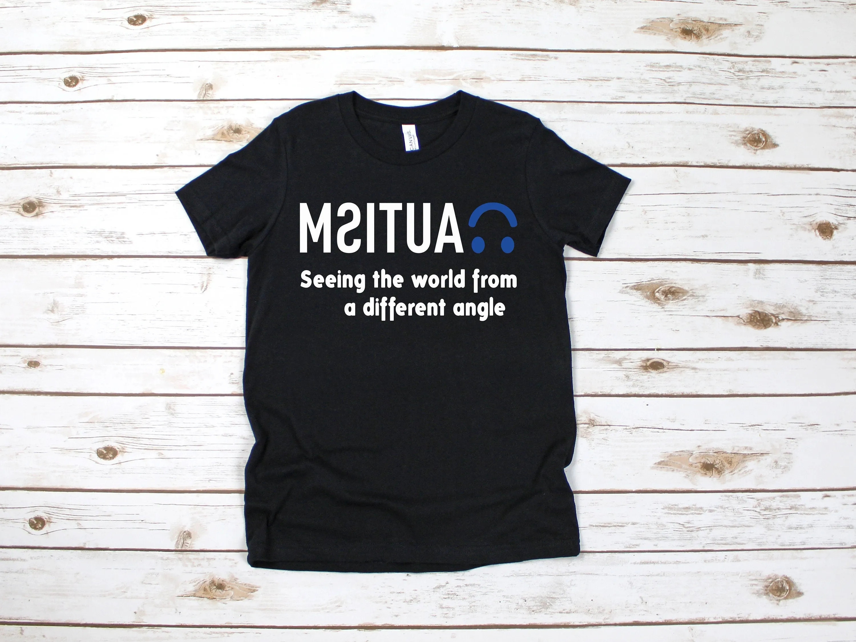 Seeing the World From a Different Angle T Shirt - Kids Autism Awareness Shirt - Children Inclusion Autism Awareness Shirt