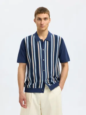 SEL16096371 Mattis Knit Striped Polo