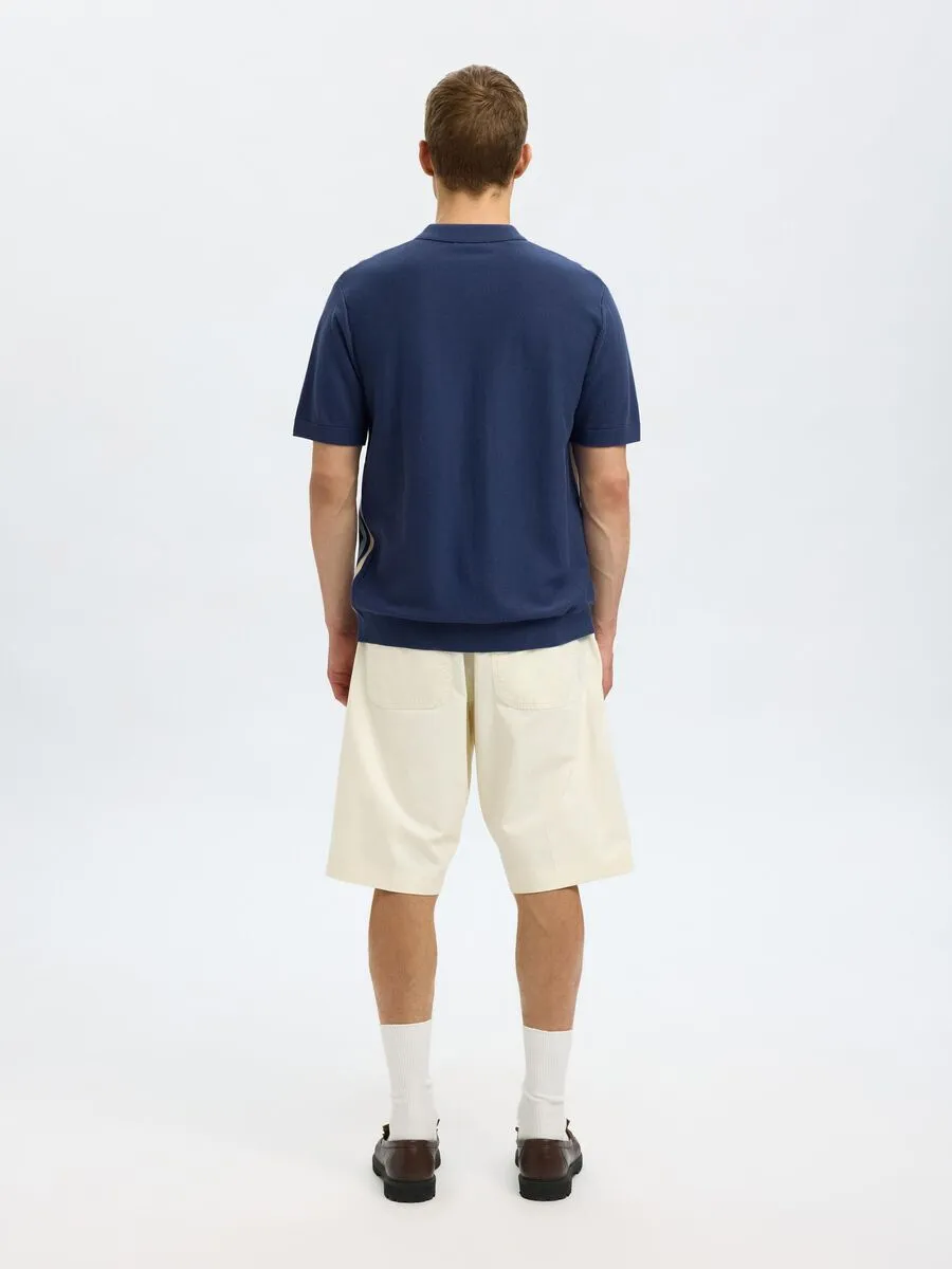 SEL16096371 Mattis Knit Striped Polo