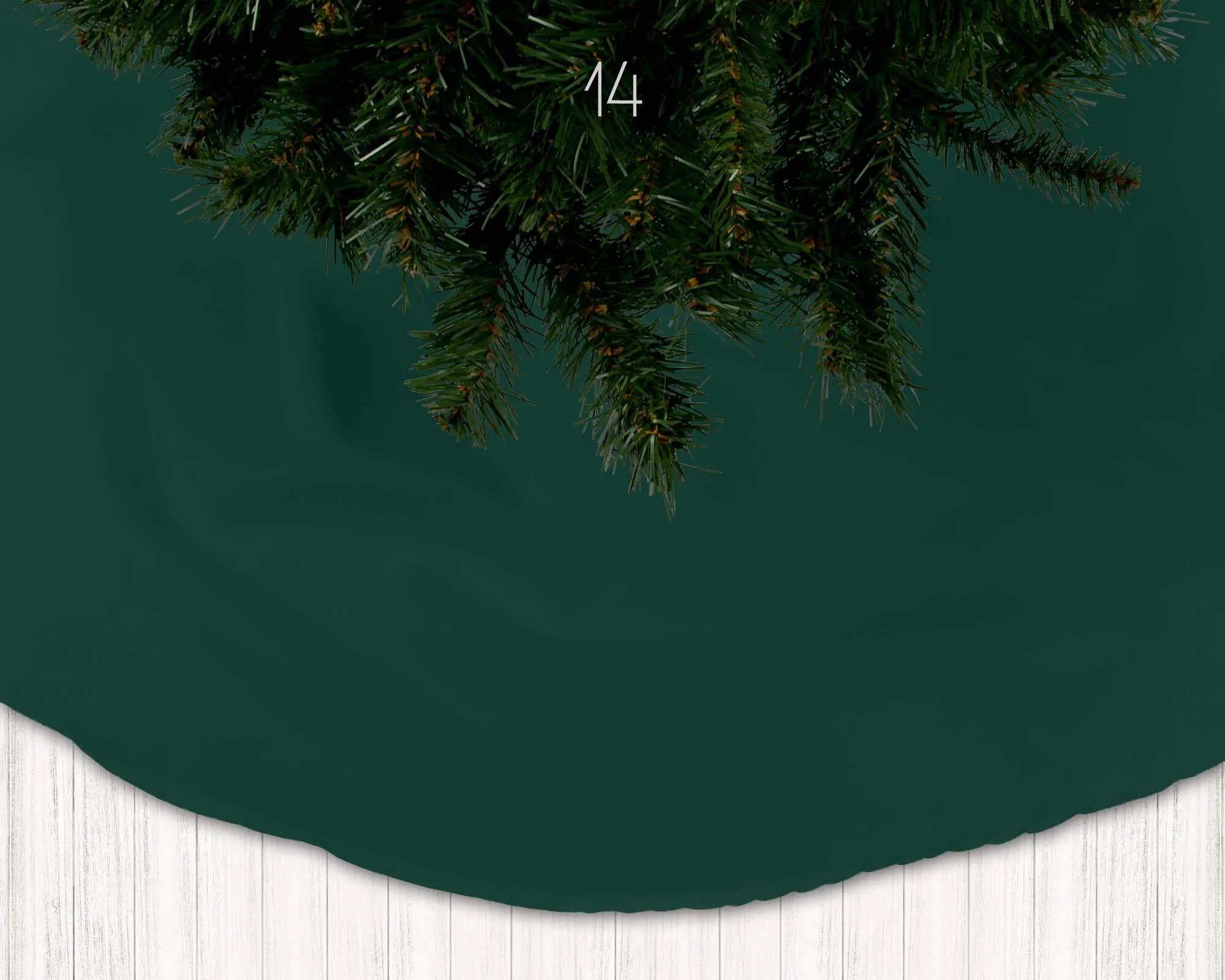 Shamrock, Dill, and Christmas Green Holiday Christmas Tree Skirts