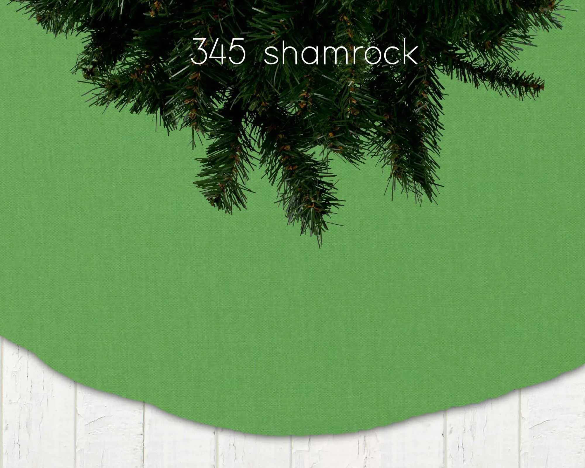 Shamrock, Dill, and Christmas Green Holiday Christmas Tree Skirts