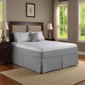 Silver 14 Inches Drop Bed Skirt Egyptian Cotton 1000TC