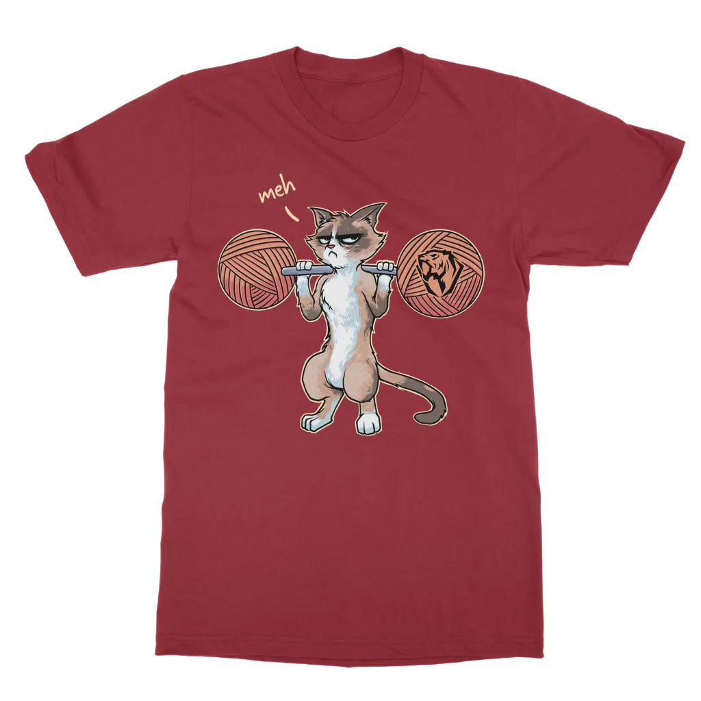 Squatting Meh Cat T-shirt (UK)