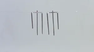 Sterling silver Abstract Trident earrings, Modern Earring, geometric post earrings, Artsy gift for her