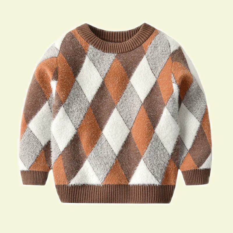 Vintage diamond shape sweater