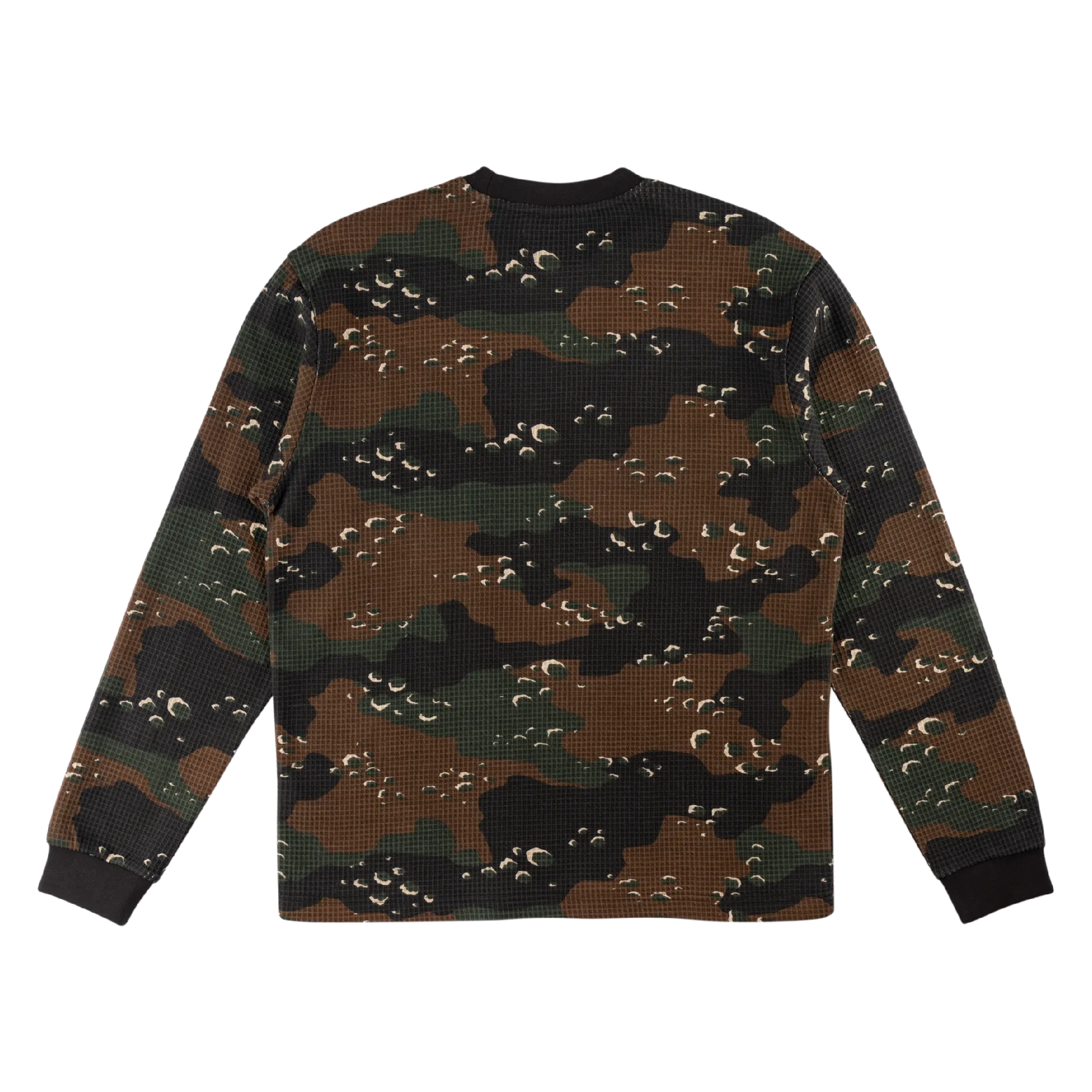 Welcome Covert L/S Camo Waffle Knit  - Timber