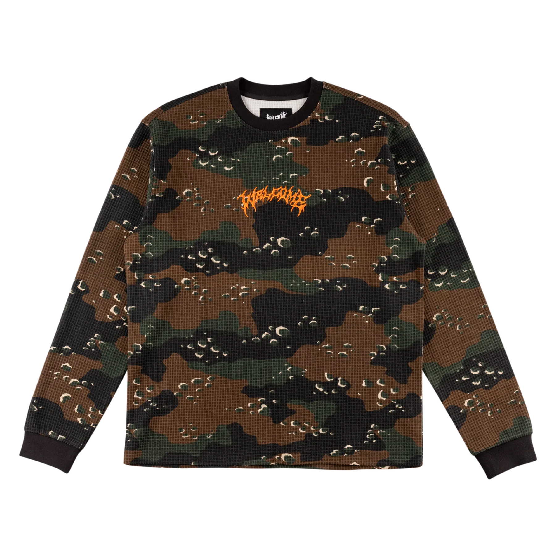 Welcome Covert L/S Camo Waffle Knit  - Timber