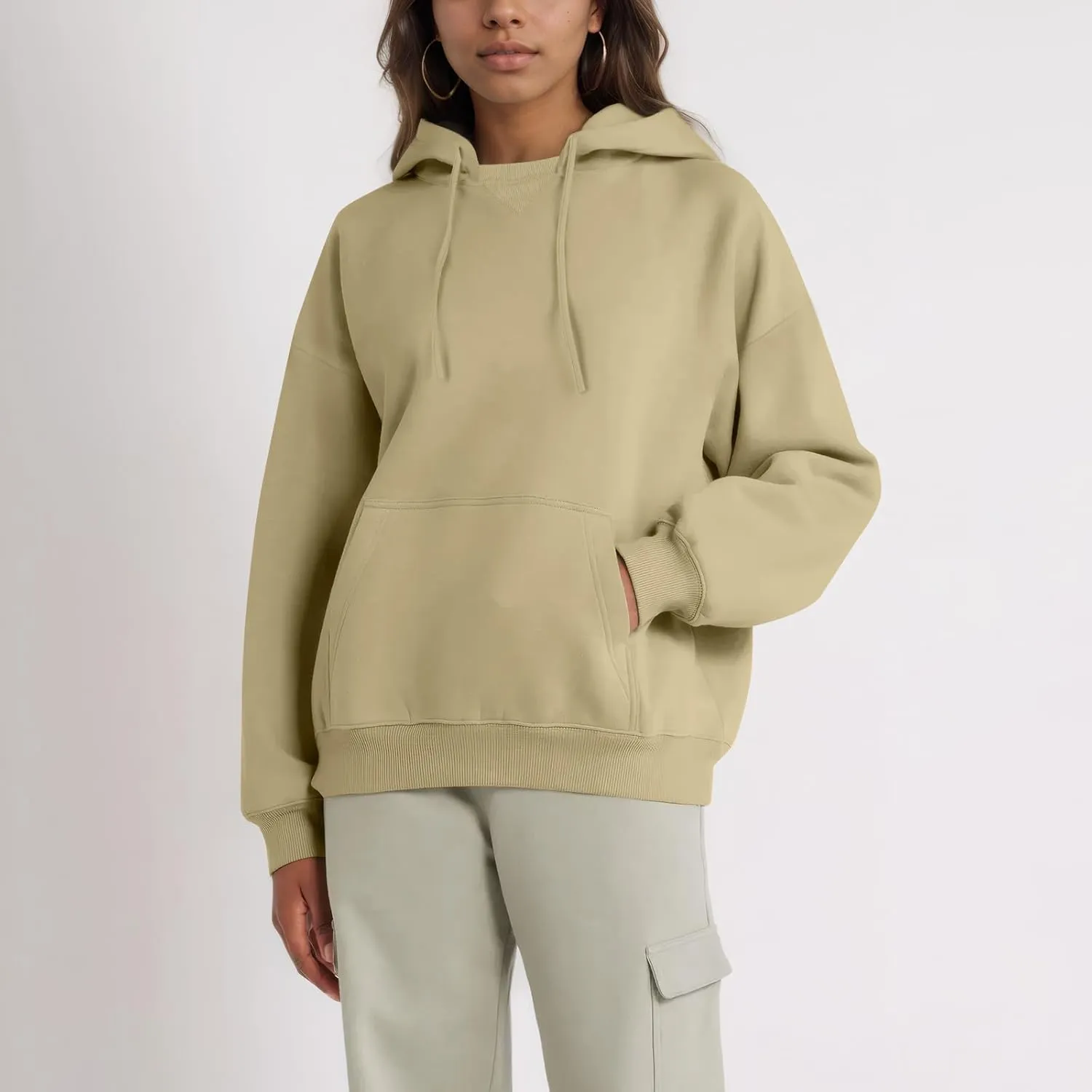Womens Hoodies Pullover Oversized Comfy Soft Hooded Sweatshirts Winter Sweaters Plain Hoodie with Pockets