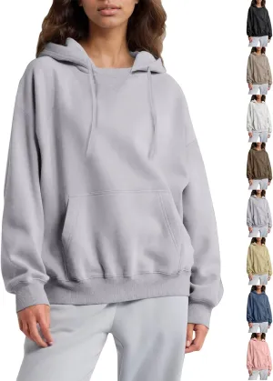 Womens Hoodies Pullover Oversized Comfy Soft Hooded Sweatshirts Winter Sweaters Plain Hoodie with Pockets