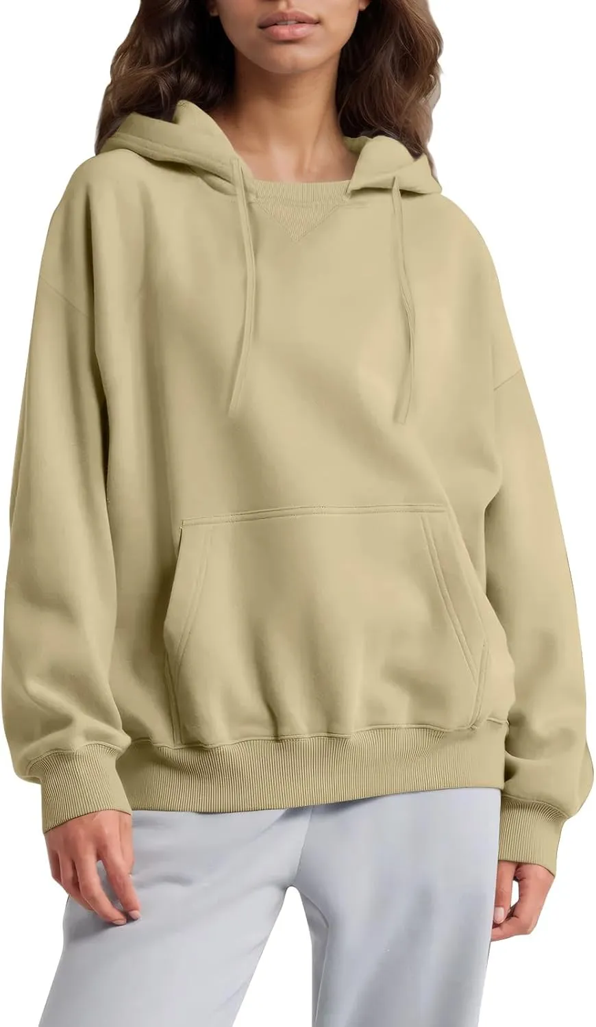 Womens Hoodies Pullover Oversized Comfy Soft Hooded Sweatshirts Winter Sweaters Plain Hoodie with Pockets