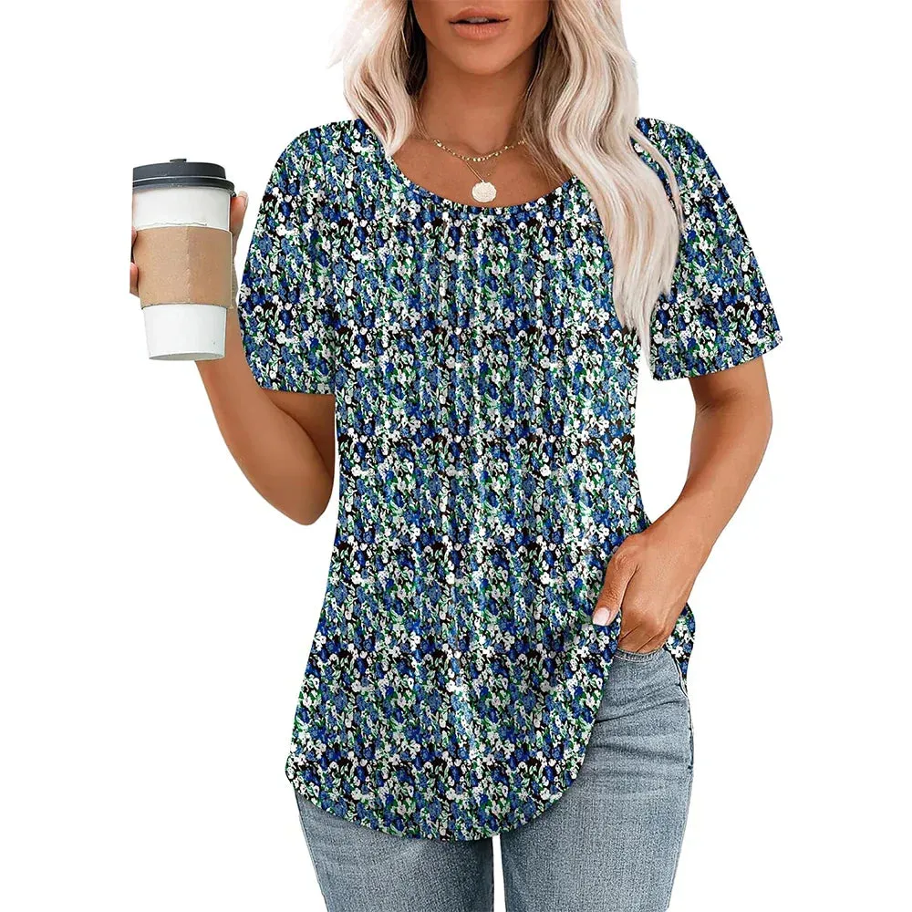 Women's Puff Sleeve Pleated Blouse | Casual & Stylish