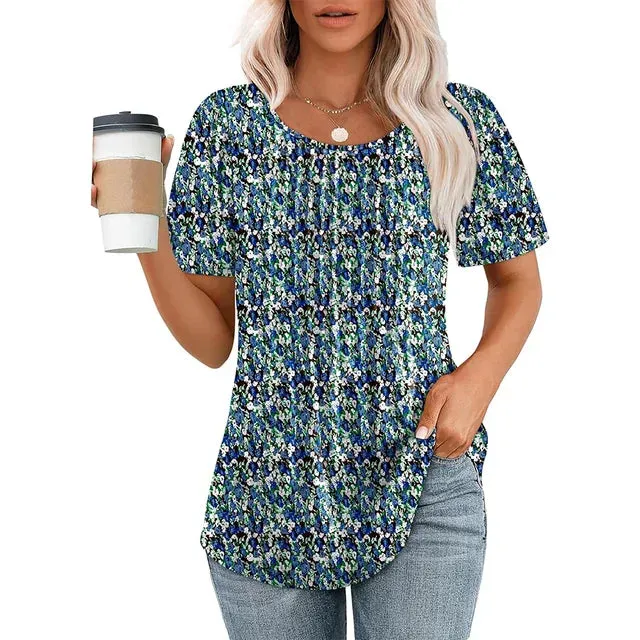 Women's Puff Sleeve Pleated Blouse | Casual & Stylish