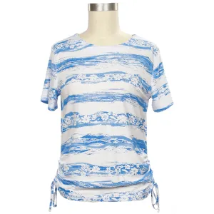 Women's Short-Sleeve Landslide Stripe Top 486C