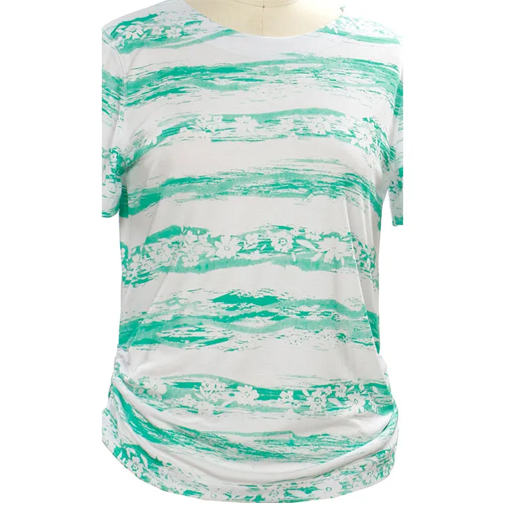 Women's Short-Sleeve Landslide Stripe Top 486C