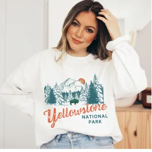 Yellowstone National Park Cozy Hooded or Crewneck Sweatshirt Adventure, Hiking, Camping Hoodie Warm, Soft Sweatshirt